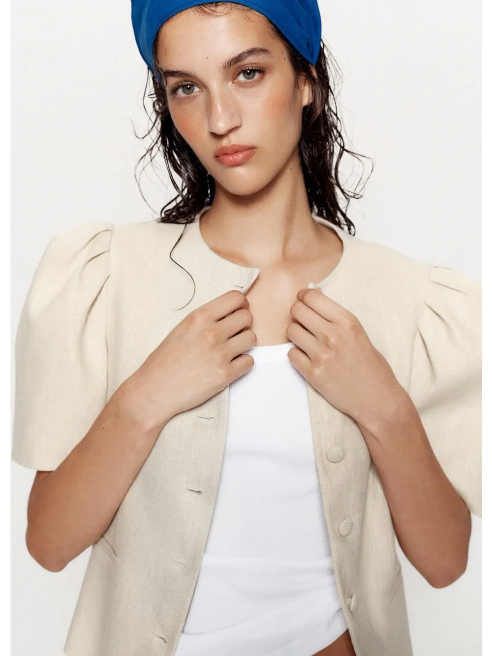 Zara Puff-Sleeve Blazer